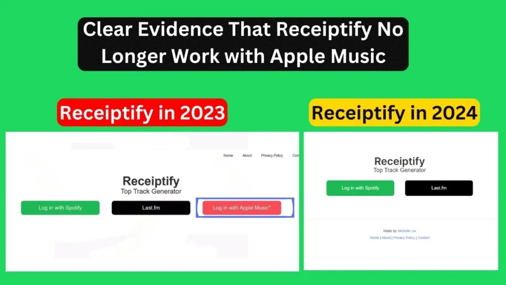 Clear Evidence That Receiptify No Longer Work with Apple Music